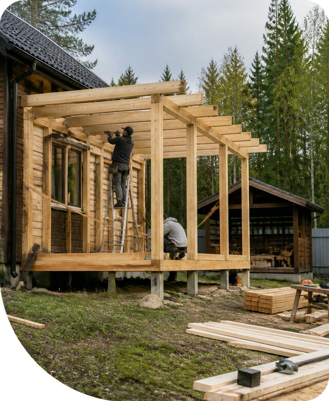 Строительство пристроек и построек на участке в Астрахани